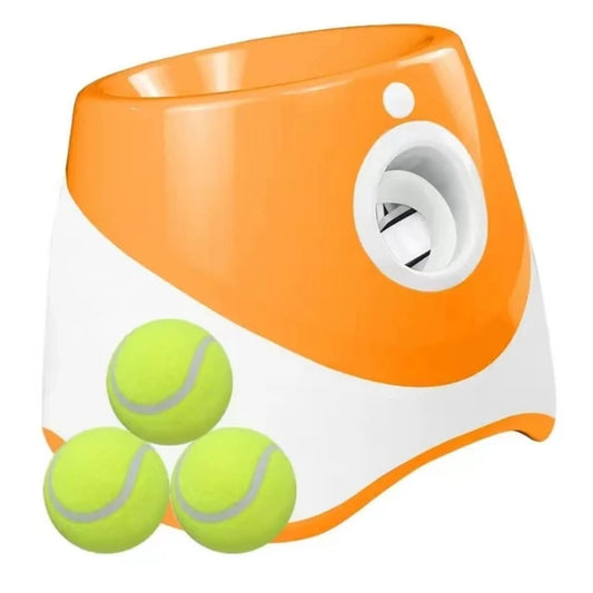 FetchMate Automatic Dog Tennis Launcher - Interactive Rechargeable Toy for Dogs & Cats to Chase