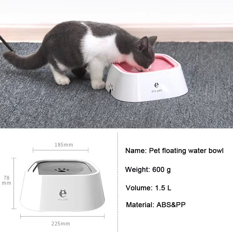 CleanSip Dog Water Bowl - Spill-Proof Floating Design for Dogs & Cats, Non-Wetting & Anti-Overfill