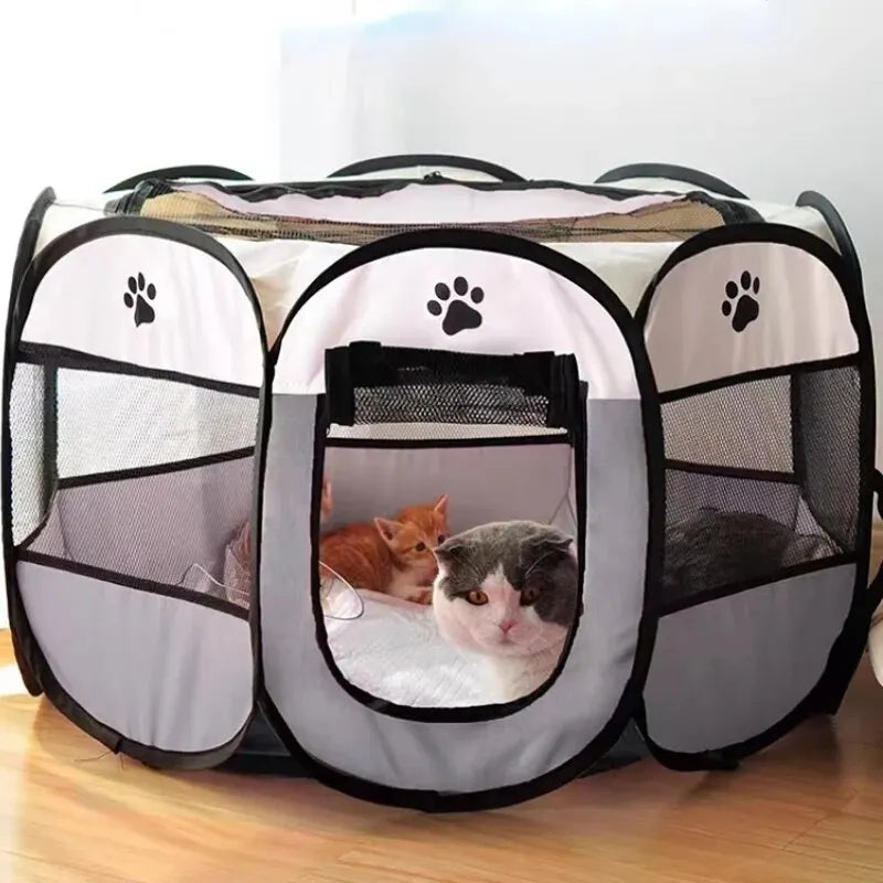 PetMate Portable Foldable Tent Kennel - Octagonal Fence & Puppy Shelter for Dogs & Cats