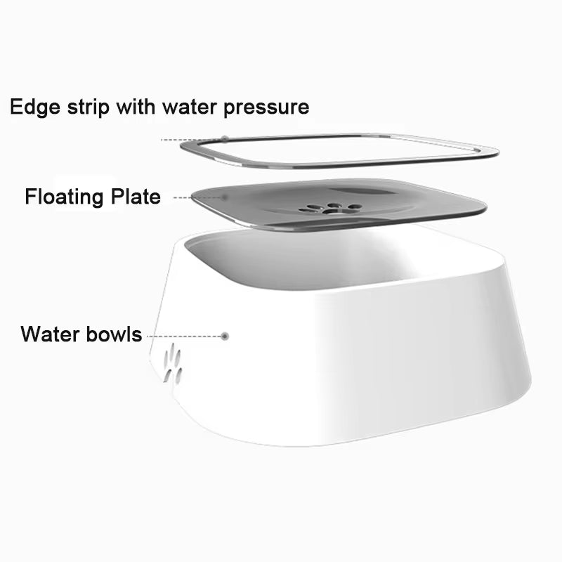 CleanSip Dog Water Bowl - Spill-Proof Floating Design for Dogs & Cats, Non-Wetting & Anti-Overfill