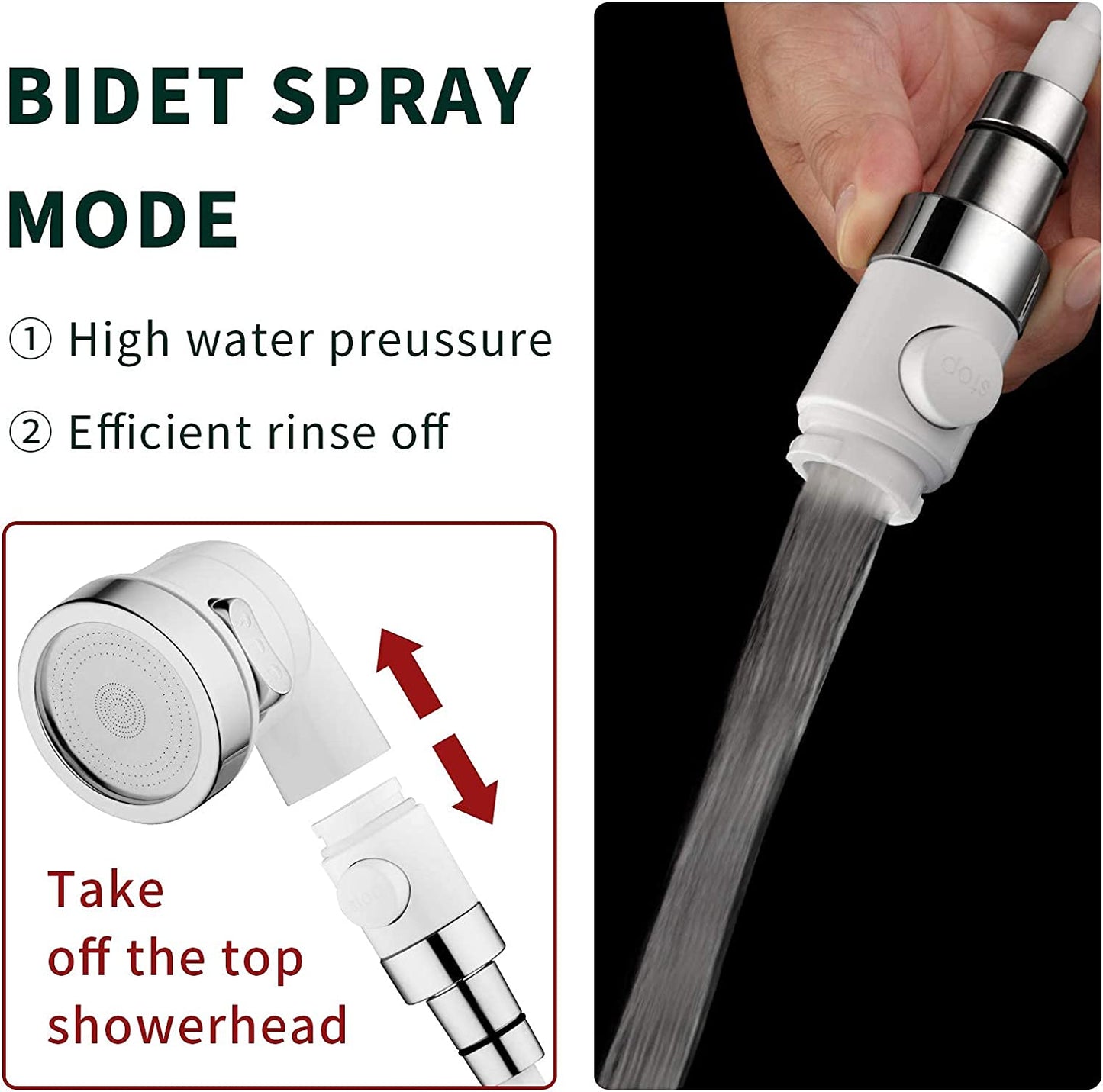 FreshRinse Dog Bathing Hose Set - Sink Faucet Sprayer Attachment & Shower Head for Easy Pet Baths