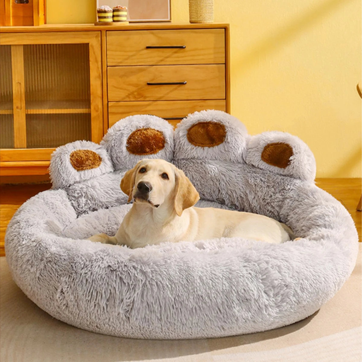 CozyNest Pet Sofa Bed - Warm Plush Dog Bed for Small to Medium Dogs & Cats, Washable & Comfortable