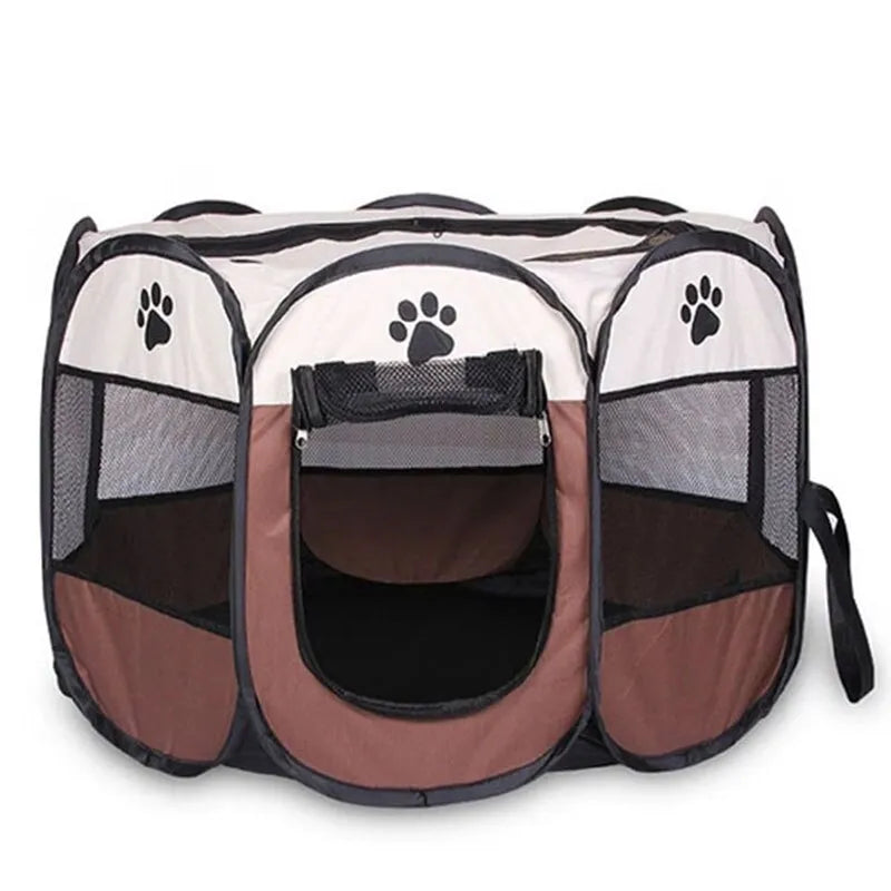 PetMate Portable Foldable Tent Kennel - Octagonal Fence & Puppy Shelter for Dogs & Cats